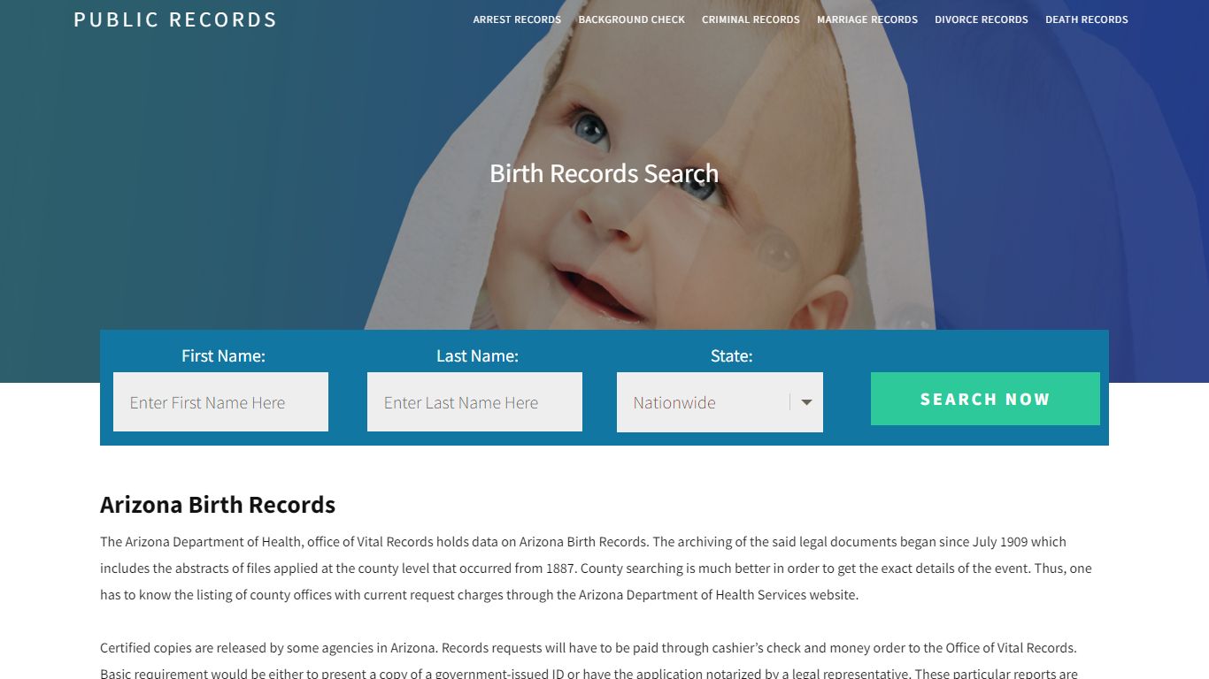 Arizona Birth Records | Enter Name and Search. 14Days Free - Public Records